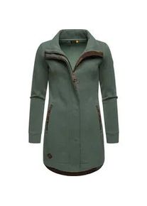 Sweatjacke Ragwear "Letrice", Damen, Gr. XL (42), gr&uuml;n (tannengr&uuml;n), Sweatware, Obermaterial: 65% Baumwolle, 35% Polyester, tailliert ca. Mitte Oberschenkel, hoch geschlossener Ausschnitt, &Auml;rmel ohne &Auml;rmelschlitz normaler Saum, Sweatjacken Sweatjacke, Sportliche Zip-Jacke mit hohem Kragen