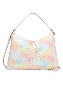 Schultertasche "Pastell Prime", Damen, Gr. B/H/T: 40cm x 29cm x 8cm onesize, bunt (multi), Polyurethan (PU), Collezione Alessandro, Taschen Schultertasche, in tollen Regenbogenfarben