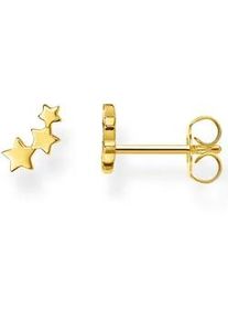 Single-Ohrstecker Thomas Sabo "Sterne gold, Sterne silber", gold (gelbgoldfarben), Ohrringe, Damen, Silber 925 (recycelt)