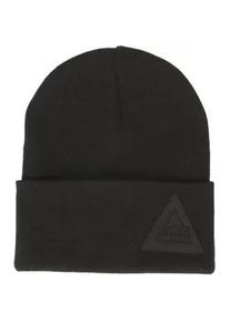 Beanie SOS "Caucasus", Herren, schwarz, 50% Polyester, 50% Polyacryl, unifarben, M&uuml;tzen Beanie, mit stylischem Umschlag