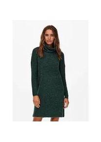 Strickkleid Only "ONLJANA L/S COWLNCK DRESS WOOL KNT NOOS", Damen, Gr. M, N-Gr, gr&uuml;n (mallard gr&uuml;n detail:with melange), Rippstrick, Obermaterial: 62% Polyacryl, 15% Nylon, 13% Polyester, 7% Wolle, 3% Elasthan, meliert, loose fit, Kleider Strickkleid