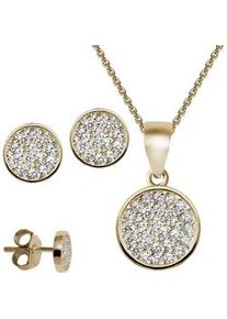 Schmuckset Firetti "Multipack Schmuck Geschenk Silber 925 Halskette Ohrschmuck", rosa (ros&eacute;goldfarben, kristallwei&szlig;, kristallwei&szlig;), Schmuck_Sets, Damen, Silber 925 (Sterlingsilber), Schmuckset, mit Zirkonia (synth.)