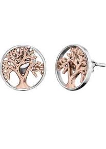Paar Ohrstecker Engelsrufer "Indian summer OHRSTECKER LEBENSBAUM", rosa (silber, 925, ros&eacute;goldfarben), Ohrringe, Damen, 12mm, Silber 925 (Sterlingsilber)