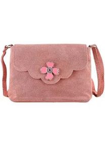 Allg&auml;u Rebell Umh&auml;ngetasche ALLG&Auml;U REBELL "Bl&uuml;mchen", Damen, Gr. B/H/T: 26cm x 18cm x 5cm onesize, pink (fuchsia), Leder, Taschen Umh&auml;ngetasche, Designed im Allg&auml;u