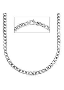 Edelstahlkette Firetti "Schmuck Geschenk Halskette Panzerkette, Geburtstag Weihnachten" Gr. 60, silber (silberfarben), Halsketten, Damen, 60, Edelstahl, L: 50 60 B: 4mm, Panzerkette Edelstahlkette, B:4mm