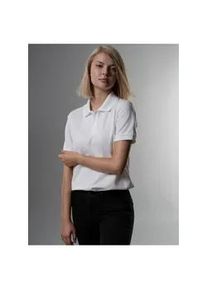 Poloshirt TRIGEMA "TRIGEMA Slim Fit Poloshirt aus DELUXE-Piqu&eacute;", Damen, Gr. XL, wei&szlig;, Piqu&eacute;, 100% Baumwolle, Basic, normal, ohne Ausschnitt, Shirts