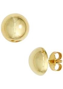 Paar Ohrstecker Jobo, gold (gelbgold 333), Ohrringe, Damen, 7,8mm, Gelbgold 333, 333 Gold