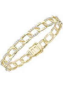 Armband "mit Zirkonia, Silber 925", gold, Giorgio Martello MILANO, Armb&auml;nder, Damen, 19cm, Silber 925 (Sterlingsilber), Armband