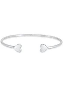 Armreif Elli Premium "Armreif Herz Liebe Love 925 Sterling Silber" Gr. 16, silber, Armb&auml;nder, Damen, 16cm, ohne Stein, Silber 925 (Sterlingsilber), Armreif