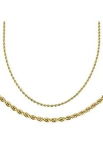 Kette ohne Anh&auml;nger Firetti "Schmuck Geschenk Silber 925 Halsschmuck Halskette Kordelkette" Gr. 45, gold (gelbgoldfarben), Halsketten, Damen, 45, Silber 925 (Sterlingsilber), B: 1,25mm, Made in Germany, B:1,25mm