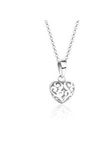 Kette mit Anh&auml;nger NENALINA "Herz Anh&auml;nger Ornament Love Liebe 925 Silber" Gr. 45, silber, Halsketten, Damen, 45, ohne Stein, Silber 925 (Sterlingsilber), L: 45