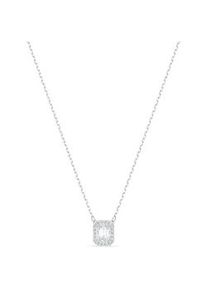 Kette mit Anh&auml;nger Swarovski "Una Millenia Dc", silber (metallfarben, kristallwei&szlig;), Halsketten, Damen, Metall, L: 43, mit Swarovski Kristall, Swarovski Zirkonia (synth.)