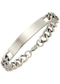 Armband Firetti "Schmuck Geschenk Armkette ID-Platte, Doppelpanzerkette", silber (silberfarben), Armb&auml;nder, Damen, 21cm, Edelstahl, Armband