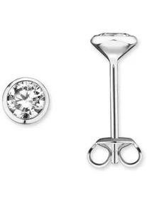 Paar Ohrh&auml;nger ONE ELEMENT "Zirkonia Zarge Ohrringe Ohrstecker aus 925 Silber", silber, Ohrringe, Damen, Damen, Silber 925 (Sterlingsilber), Modern & klar &ndash; ein St&uuml;ck f&uuml;r zeitlose Looks