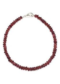 Armband Firetti "Schmuck Geschenk Silber 925 Armschmuck Armband Edelstein Granat" Gr. 17, bunt (silberfarben, rot, rot), Armb&auml;nder, Damen, 17, Silber 925 (Sterlingsilber), Armband, Made in Germany - mit Granat