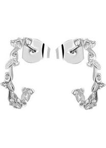 Paar Creolen Firetti "Schmuck Geschenk Silber 925 Ohrschmuck Ohrringe", silber (silberfarben, kristallwei&szlig;, kristallwei&szlig;), Ohrringe, Damen, Silber 925 (Sterlingsilber), mit Zirkonia (synth.)