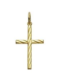 Kreuzanh&auml;nger Firetti "Schmuck Geschenk Gold 333 Halsschmuck Anh&auml;nger f&uuml;r Halskette Kreuz", gold (gelbgoldfarben), Schmuckanh&auml;nger, Damen, Gelbgold 333, 0,36 g