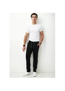 Stoffhose INDICODE "Inboris", Herren, Gr. Gr&ouml;&szlig;e S - Gr. S, Normalgr&ouml;&szlig;en, schwarz, 55% Leinen, 45% Baumwolle, Hosen Stoffhose, mit innen liegendem Kordelzug