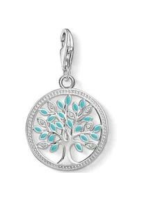 Charm-Einh&auml;nger Thomas Sabo "Tree of Love", bunt (silberfarben, wei&szlig;, blau, wei&szlig;), Charms, Damen, Silber 925 (recycelt), mit Zirkonia (synth.)
