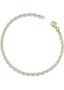 Armband Firetti "Schmuck Geschenk Silber 925 Armschmuck Armkette Kugelkette" Gr. 19, gold (silberfarben, gelbgoldfarben), Armb&auml;nder, Damen, 19, Silber 925 (Sterlingsilber), Armband, Made in Germany