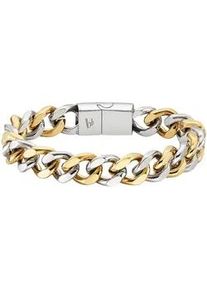 Edelstahlarmband Bruno Banani "Schmuck", gold (edelstahlfarben, gelbgoldfarben), Armb&auml;nder, Damen, 21cm, Edelstahl, Edelstahlarmband