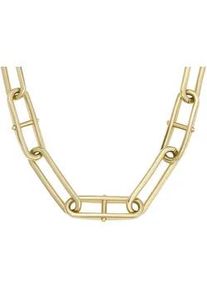 Edelstahlkette Fossil "Schmuck Geschenk Edelstahl Halskette HERITAGE", gold (gelbgoldfarben), Halsketten, Damen, Edelstahl, L: 43 B: 8,5mm, Edelstahlkette, B:8,5mm