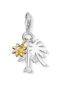 Charm-Einh&auml;nger Thomas Sabo "Palme", gold (silberfarben, gelbgoldfarben), Charms, Damen, Silber 925 (recycelt)