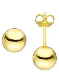 Paar Ohrstecker Jobo, gold (goldfarben), Ohrringe, Damen, 8mm, Silber 925 (Sterlingsilber), 925 Silber vergoldet