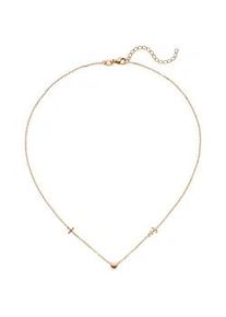 Collier Jobo "Glaube Liebe Hoffnung", rosa (ros&eacute;goldfarben), Halsketten, Damen, Silber 925 (Sterlingsilber), L: 43, Collier, 925 Silber ros&eacute;gold vergoldet 43 cm