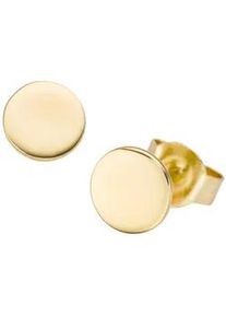 Paar Ohrstecker Firetti "Schmuck Geschenk Silber 925 Ohrschmuck Kreise", gold (gelbgoldfarben), Ohrringe, Damen, 6,7mm, Silber 925 (Sterlingsilber)