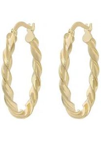 Paar Creolen Firetti "Schmuck Geschenk Gold 375 Ohrschmuck Creole", gold (gelbgoldfarben), Ohrringe, Damen, 20,1mm, Gelbgold 375
