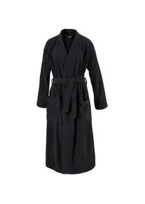 Unisex-Bademantel Egeria "Topas, ideal f&uuml;r Sauna & Spa, Hotelbademantel, Morgenmantel" Gr. XL, schwarz, L:130cm, Walkfrottee, Hausm&auml;ntel, f&uuml;r Damen & Herren, in Kimonoform