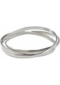 Armreif Firetti "ineinander verschlungen", grau (metallfarben), Armb&auml;nder, Damen, Metall, Armreif