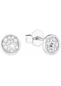 Paar Ohrstecker s.Oliver JUNIOR "Sterne", silber (silber, 925, kristallwei&szlig;), Ohrringe, M&auml;dchen, 6mm, Silber 925 (Sterlingsilber), mit Zirkonia (synth.)