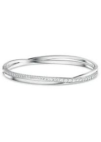 Armreif Swarovski "Hyperbola Spin" Gr. M, silber (metallfarben, kristallwei&szlig;, kristallwei&szlig;), Armb&auml;nder, Damen, M, Metall, Armreif, mit Swarovski Kristall