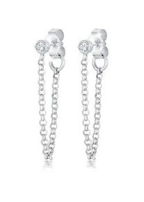 Paar Ohrstecker Elli "Lang Trend 925 Silber, mit Kristallen von Swarovski", silber, Ohrringe, Damen, onesize,mit Steinen, Silber 925 (Sterlingsilber)