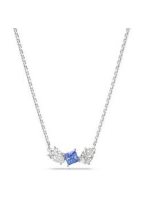 Kette mit Anh&auml;nger Swarovski "MESMERA", bunt (metallfarben, kristallwei&szlig;, blau), Halsketten, Damen, Metall, L: 45 B: 19,9mm, mit Swarovski Zirkonia (synth.), B:19,9mm