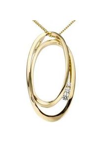 Kettenanh&auml;nger Firetti "Schmuck Geschenk Gold 585 Halsschmuck Anh&auml;nger f&uuml;r Halskette", gold (gelbgoldfarben, wei&szlig;, wwei&szlig;), Schmuckanh&auml;nger, Damen, 0,08 P2 = erkennbare Einschl&uuml;sse, Diamanten Gelbgold 585, 2,2 g, Diamanten, Gelbgold 585, Kettenanh&auml;nger, mit Brillanten