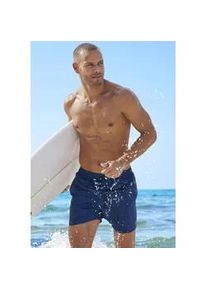 Badeshorts John Devin, Herren, Gr. XL, N-Gr, blau (marine), Microfaser, Recycling-Polyester, unifarben, Badehosen Badeshorts, mit klassischem Style