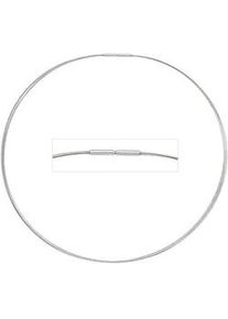 Halsreif Jobo, silber (edelstahlfarben), Halsketten, Damen, Edelstahl, L: 50, 5-reihig Edelstahl 50 cm