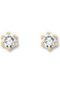 Paar Ohrh&auml;nger ONE ELEMENT "Zirkonia Ohrringe Ohrstecker aus 333 Gelbgold", gold, Ohrringe, Damen, Damen, Gelbgold 333 Gold, Gelbgold 333, Gold, Ihr pers&ouml;nliches Symbol &ndash; liebevoll gearbeitet f&uuml;r jeden Tag