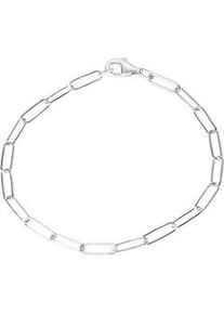 Armband Vivance "925/- Sterlingsilber Gliederarmband glanz wei&szlig; 19 cm", wei&szlig;, Armb&auml;nder, Damen, 19cm, Silber 925 (Sterlingsilber), gl&auml;nzend, Armband