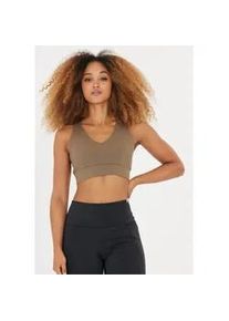 ENDURANCE ATHLECIA Sport-BH ATHLECIA "Dilraba", Damen, Gr. XS, braun, 75% Polyamid, 25% Elasthan, unifarben, BHs Sport-BH, mit innovativen Features und smartem Tr&auml;gerdesign