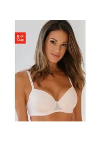 Schalen-BH Lascana "Chiara", Damen, Gr. 80, Cup G, rosa (ros&eacute;), Spitze, Obermaterial: 85% Polyamid (TACTEL), 15% Elasthan (LYCRA), BHs Schalen-BH, mit graphischem Netz-Muster, Dessous