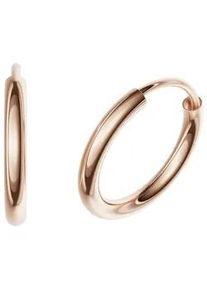 Paar Creolen Firetti "Schmuck Geschenk Silber 925 2,0 mm breit" Gr. 15, rosa (ros&eacute;goldfarben), Ohrringe, Damen, 15, Silber 925 (Sterlingsilber), Made in Germany