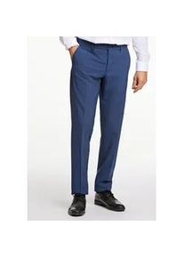Anzughose LINDBERGH "Anzughose Modern Fit", Herren, Gr. 52, blau (mid navy), Obermaterial: 58% Wolle, 38% Polyamid, 4% Elasthan, unifarben, normal, Hosen Anzughose