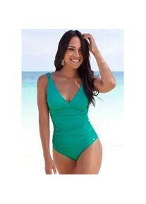 Badeanzug Lascana, Damen, Gr. 42, Cup B, blau (t&uuml;rkis), Recycling-Polyamid, unifarben, Badeanz&uuml;ge Badeanzug, mit bequemer Passform ohne B&uuml;gel