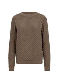 Strickpullover Freequent "FQDODO", Damen, Gr. M, beige (desert taupe), Strick, Obermaterial: 100% Baumwolle, unifarben, bequem h&uuml;ftbedeckend, Rundhals, B&uuml;ndchen, Pullover Strickpullover, mit feinster Lochstickerei