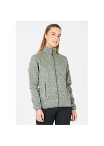 Fleecejacke WHISTLER "SAMANI", Damen, Gr. 42, gr&uuml;n, 100% Polyester, meliert, normal, hoch geschlossener Ausschnitt, Jacken Fleecejacke, aus schnell trocknendem Funktionsmaterial
