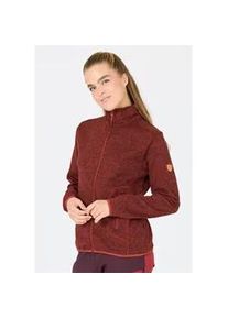 Fleecejacke WHISTLER "SAMANI", Damen, Gr. 36, rot (rot, meliert), 100% Polyester, meliert, normal, hoch geschlossener Ausschnitt, Jacken Fleecejacke, aus schnell trocknendem Funktionsmaterial